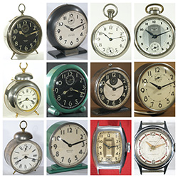 Collage of Clock and Watch case styles