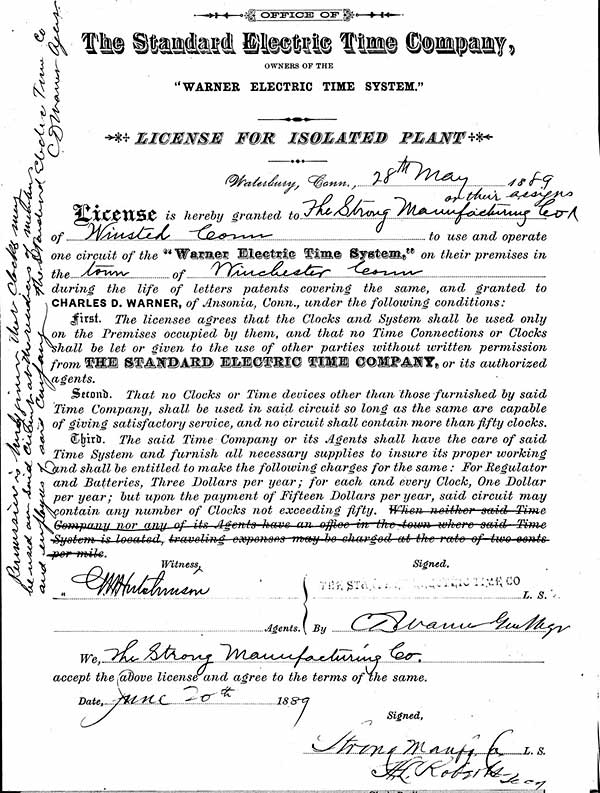 Standard Electric License for Isolated Plant