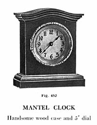 Wood case mantel clock