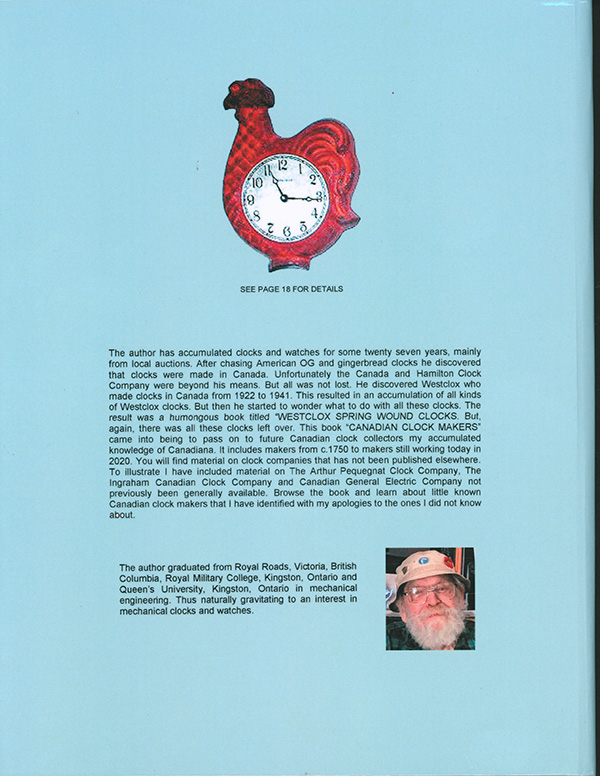 Back cover of Canadian Clockmakers by Maynard Dokken