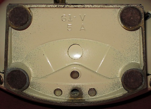 3 61-V (notice the dash) in large lettering, two radial lines on base. 5 A or 6 A cavity number.. Base 3, 5A