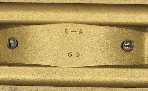 1 Base is only 1 11/16 inches deep. The cavity number "1 - A" or "2 - A" has wide spacing. Used from the beginning of Style 4 though ca. October 1934.. Big 4 Base 1 "2 - A"