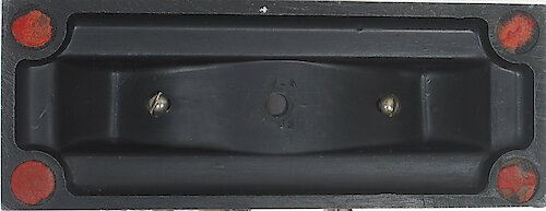 4 Same as type 3 but has a hole in the center of the base. Base is standard depth of 1 27/32 inches. The cavity number "1-A" or "2-A" has narrow spacing. The "69" at the bottom is right-aligned with the "1-A" or left-aligned with the "2-A". Used from ca. mid-1936 through the end of Style 4.. Big 4 Base 4 "1-A"