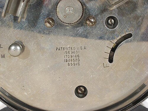 1 Has four patent dates and doesn't say MADE IN U.S.A. Used from the start to ca.  July 1937.. Big 4a Back 1