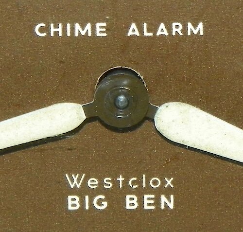 3 (Large Westclox, Large Loud Alarm) Used starting ca. January 1955.. Big 6 Chime Dial 3 - from Greg adams