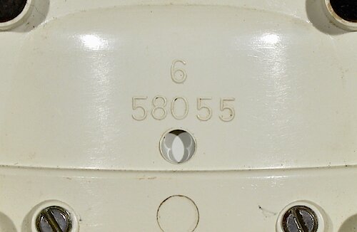 Plastic Plastic base with number "58055". Used starting ca. 1971.. Plastic Base "6"