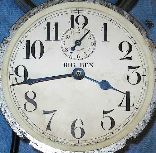 2.5 BBT "26" Big Ben above center, 26 at top, MADE IN LA SALLE, ILL., U.S.A. BY WESTCLOX at bottom. Example dated 5-23-12 seen by Bill Stoddard.