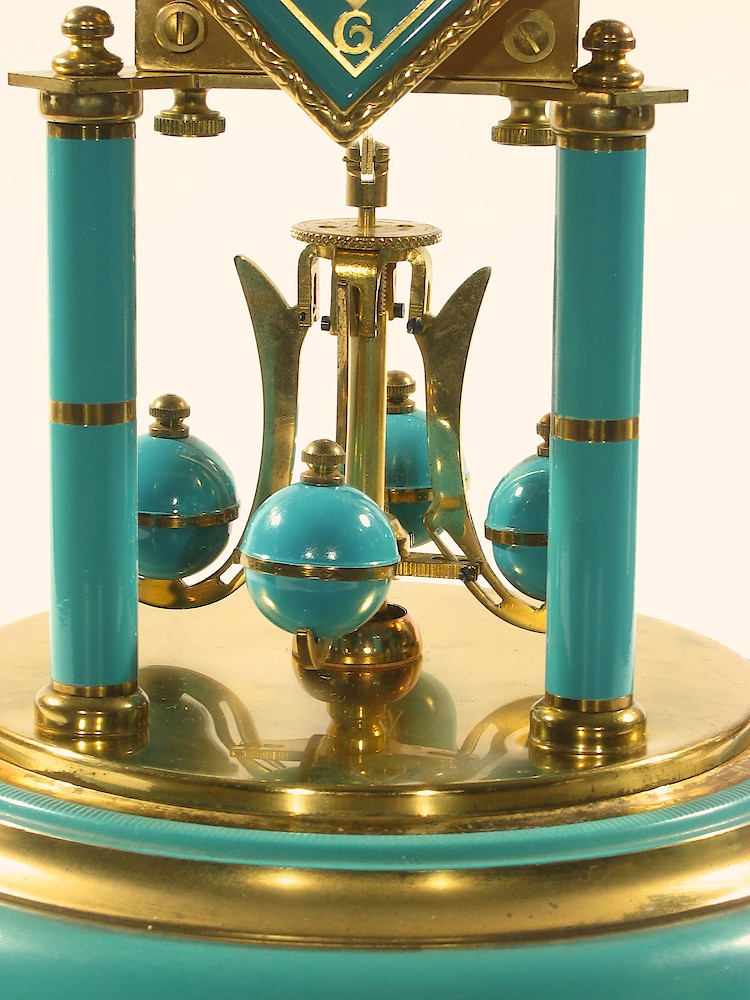 Schatz Standard 400 Day Turquoise Diamond Dial Japanese Lantern Image. Schatz Standard 400 Day Turquoise Diamond Dial Japanese Lantern Image Shelf Clock Model Photo