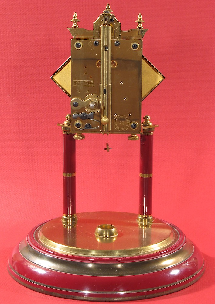 Schatz Standard 400 Day Maroon Diamond Dial Japanese Lantern Image. Schatz Standard 400 Day Maroon Diamond Dial Japanese Lantern Image Shelf Clock Model Photo