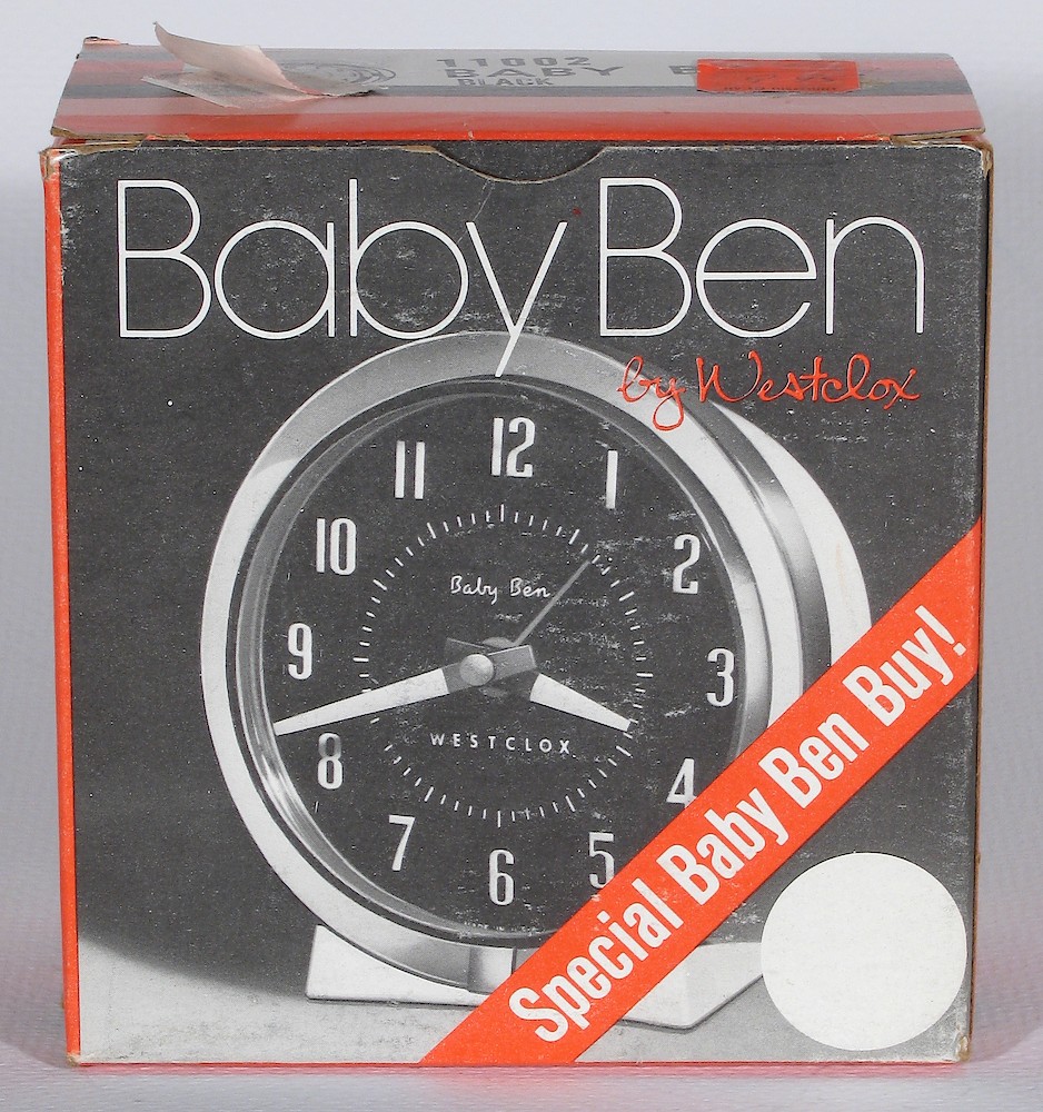 Westclox Baby Ben Style 7 Reissue Black Luminous Alarm Clock Model