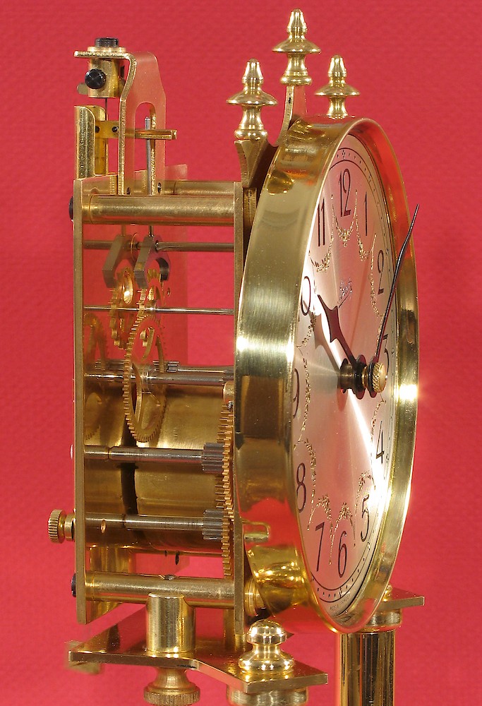 Schatz Standard Round Silver Dial 400 Day Clock. Schatz Standard Round Silver Dial 400 Day Clock Shelf Clock Model Photo