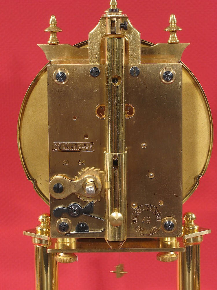 Schatz Standard Round Silver Dial 400 Day Clock. Schatz Standard Round Silver Dial 400 Day Clock Shelf Clock Model Photo