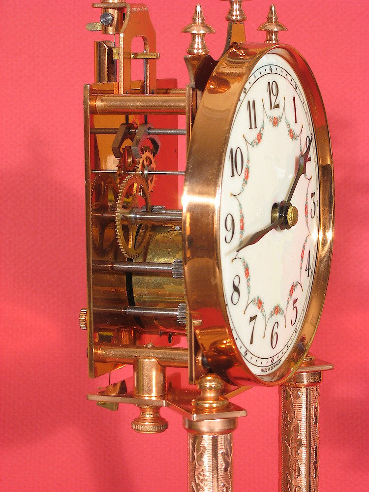 Schatz Copper Plated 400 Day Clock. Schatz Copper Plated 400 Day Clock Shelf Clock Model Photo