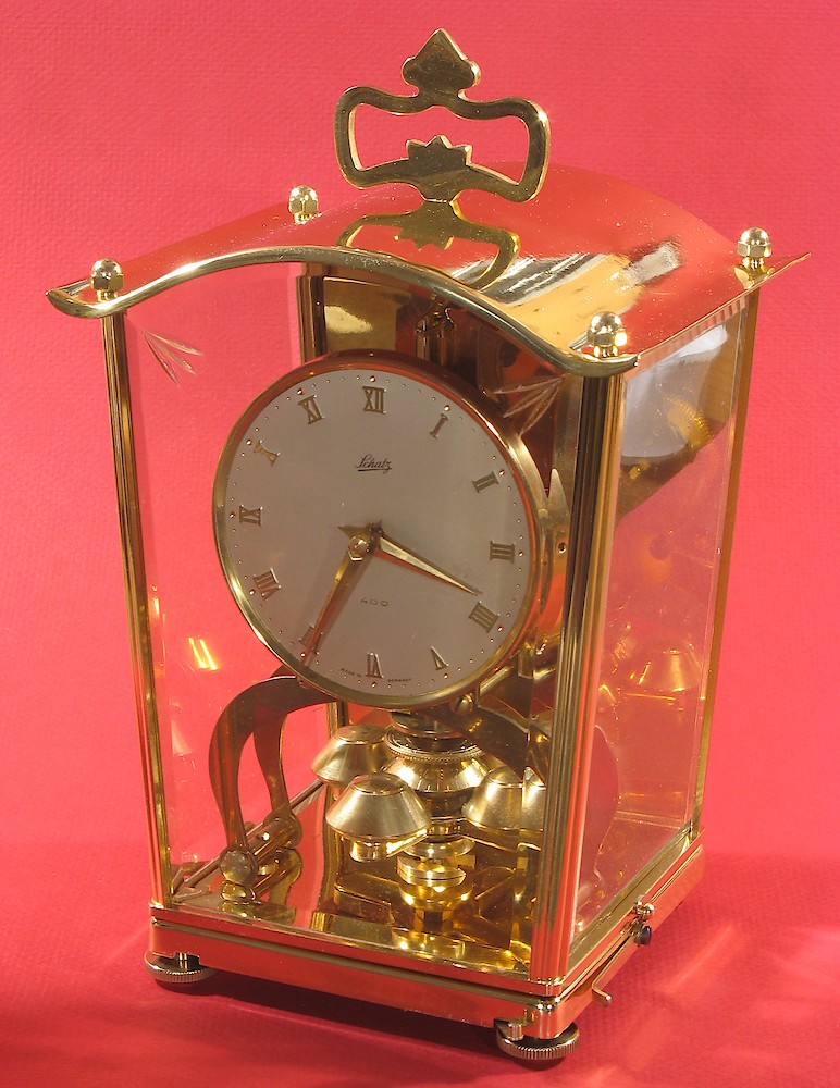 Schatz Bermuda Coach Miniature 400 Day Clock. Schatz Bermuda Coach Miniature 400 Day Clock Shelf Clock Model Photo