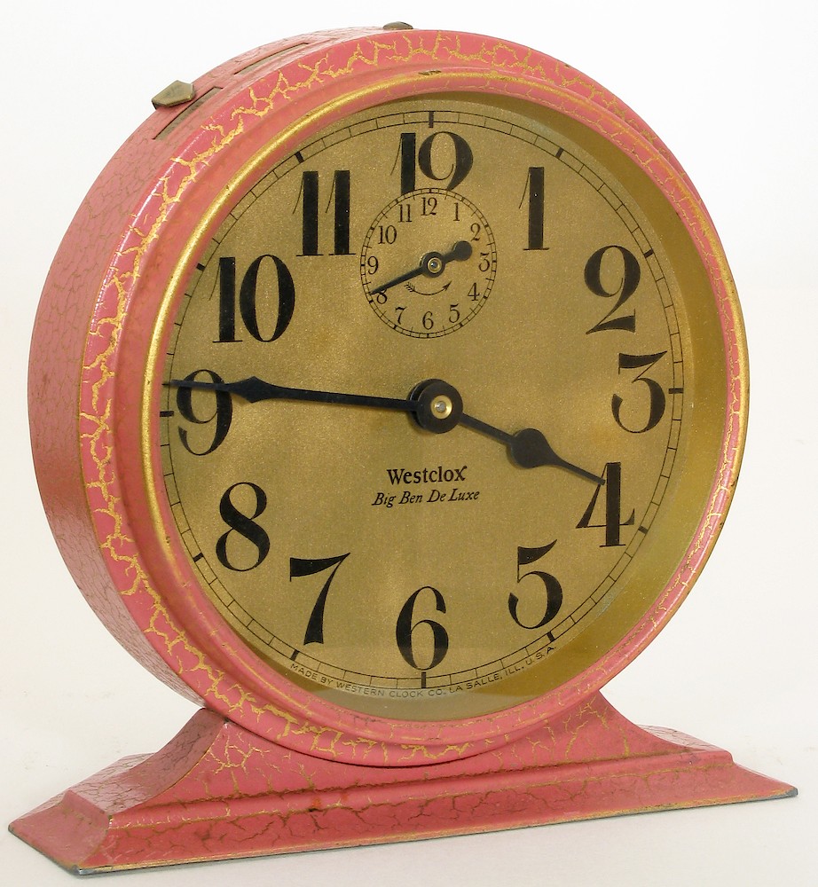 Westclox Big Ben Style 2 Old Rose Crackle Non Luminous. Westclox Big Ben Style 2 Old Rose Crackle Non Luminous Alarm Clock Model Photo