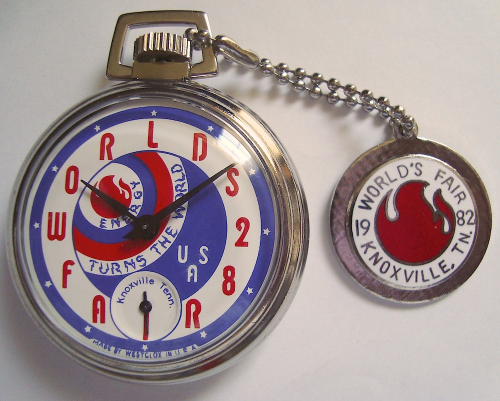 Westclox 1982 Worlds Fair. Westclox 1982 Worlds Fair Pocket Watch Model Photo