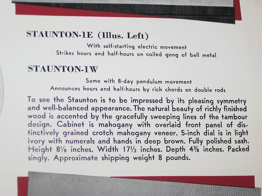 Seth Thomas Staunton 1e. Seth Thomas Staunton 1e Shelf Clock Model Photo