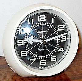 Westclox Big Ben Futura White Black Dial. Westclox Big Ben Futura White Black Dial Alarm Clock Model Photo