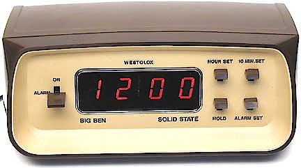 Westclox Big Ben Solid State Woodtone Beige. Westclox Big Ben Solid State Woodtone Beige Alarm Clock Model Photo