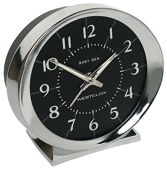 Westclox Reproduction Baby Ben Style 8 Black Nickel Luminous. Westclox Reproduction Baby Ben Style 8 Black Nickel Luminous Alarm Clock Model Photo