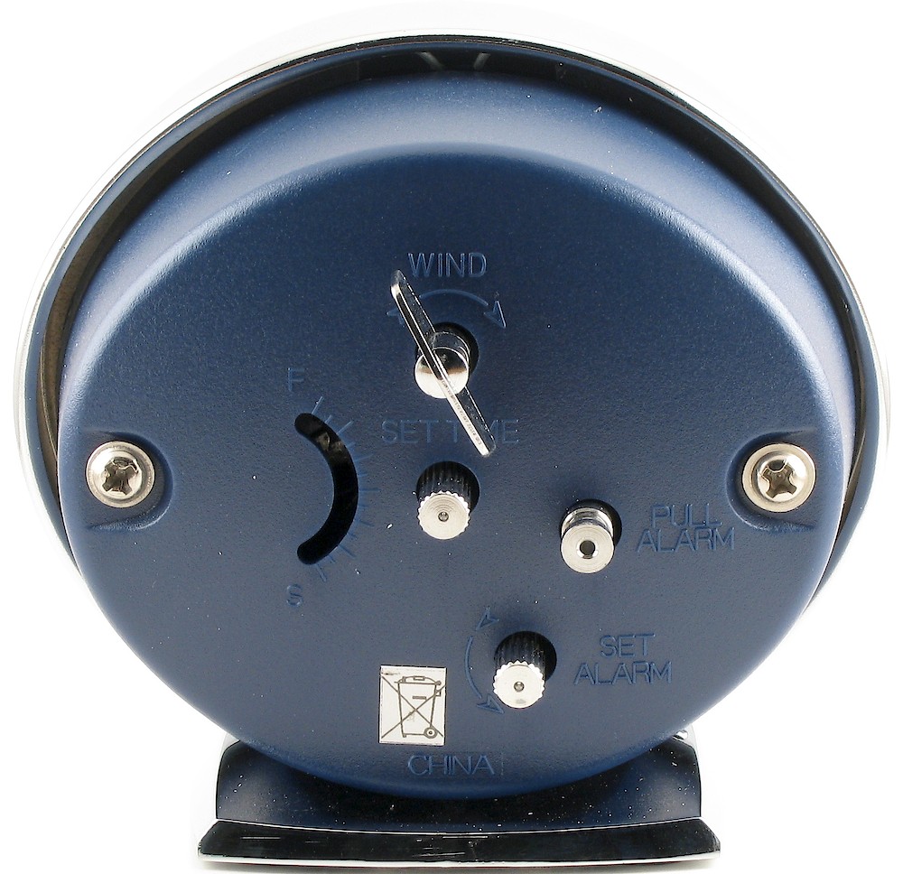 Westclox Reproduction Baby Ben Style 8 Blue Nickel Luminous. Westclox Reproduction Baby Ben Style 8 Blue Nickel Luminous Alarm Clock Model Photo