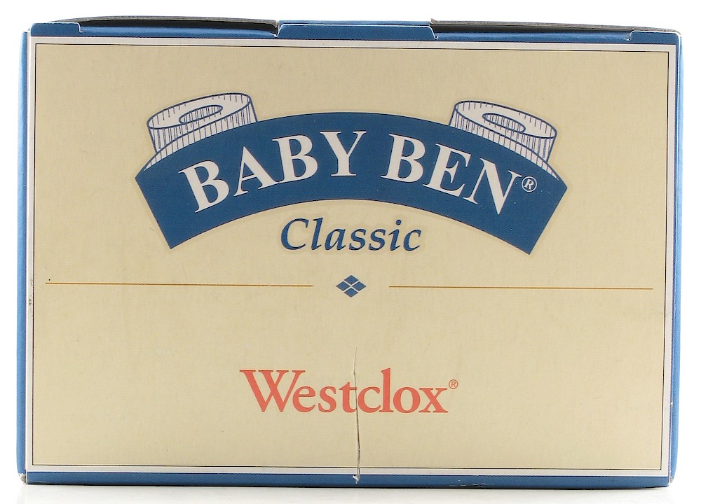 Westclox Reproduction Baby Ben Style 8 Blue Nickel Luminous. Westclox Reproduction Baby Ben Style 8 Blue Nickel Luminous Alarm Clock Model Photo