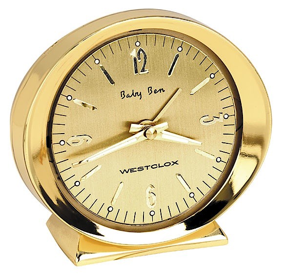 Westclox Reproduction Baby Ben Style 8 Gold Luminous. Westclox Reproduction Baby Ben Style 8 Gold Luminous Alarm Clock Model Photo