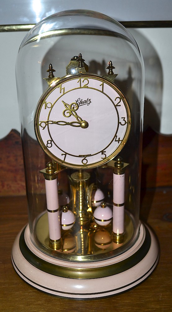 Schatz Standard Pink Painted 400 Day Clock Solid Color Dial. Courtesy of Bonita Juarez