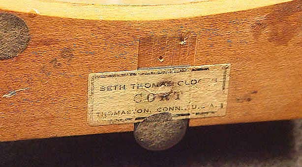 Seth Thomas Cort Maple Case Brown Luminous Dial. Label on Bottom says "Cort" Cort wood cased alarm clock by Seth Thomas. Says "Made In U.S.A." at the bottom of the dial. The movement is dated December 1951. Photos courtesy of Jim Thompson.