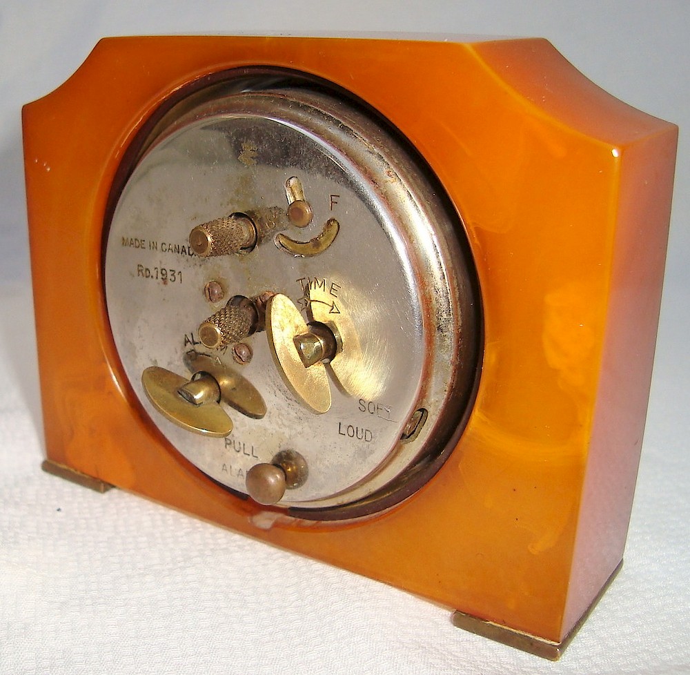 Seth Thomas Red Orange Catalin Alarm Luminous. Seth Thomas Red Orange Catalin Alarm Luminous Alarm Clock Model Photo