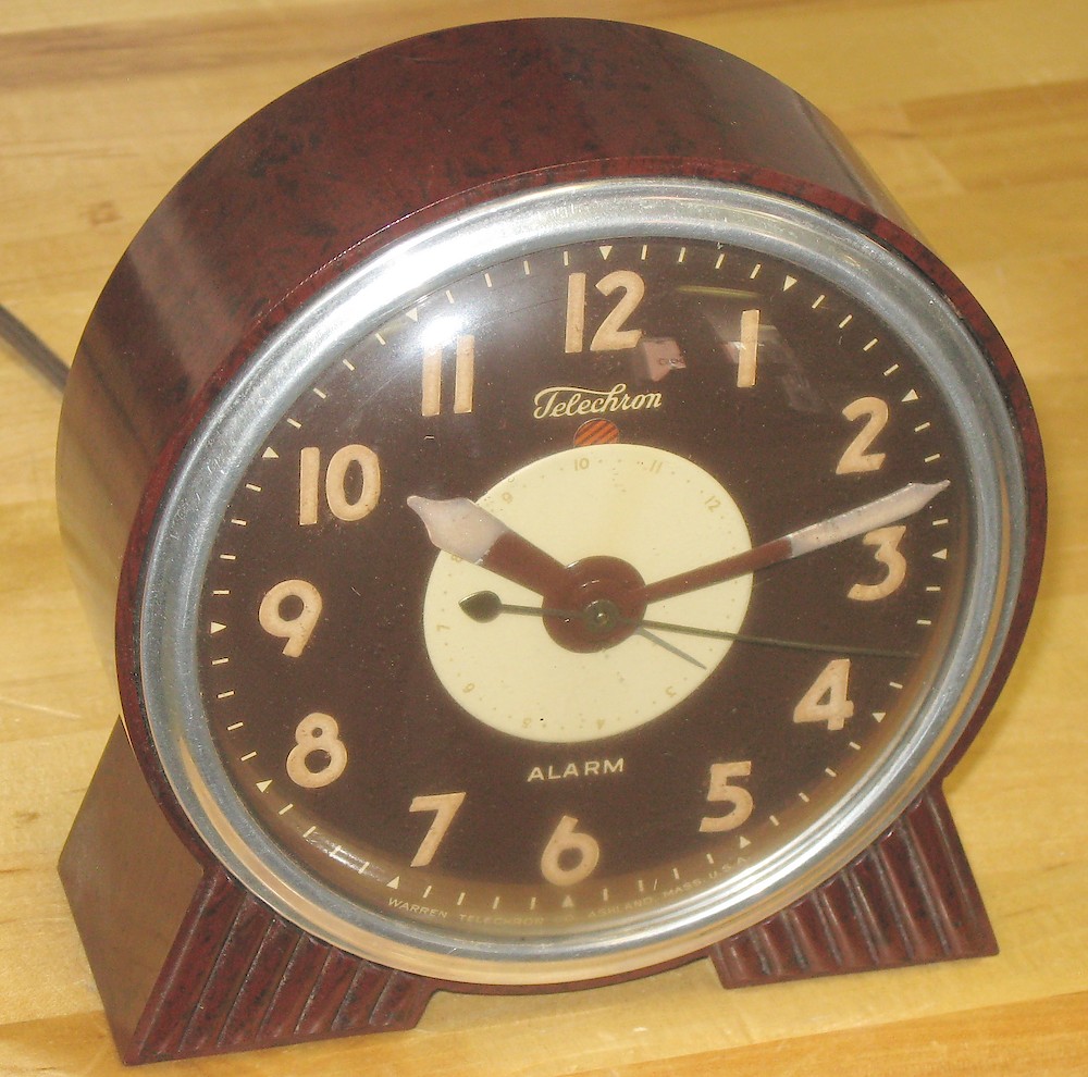 Telechron 7h85l Brown. Telechron 7h85l Brown Alarm Clock Model Photo