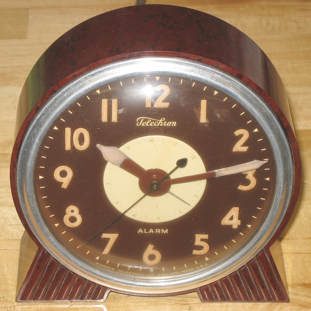 Telechron 7h85l Brown. Telechron 7h85l Brown Alarm Clock Model Photo