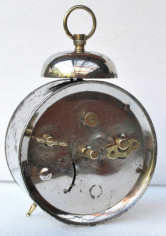 Westclox Eclipse Alarm. "Eclipse" alarm clock dated 11-6-5. Collection of Mark Hursch.