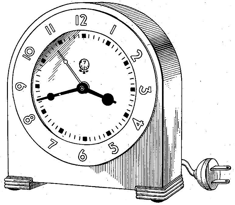 Clock Casing. Round Top, Chapter Ring Outside The Glass With Radial Arabic Numerals.