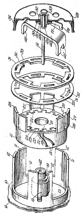 Motor. Has 2 Rotors On One Shaft: Induction Rotor Provides Starting And Running Torque, Permanently Magnetized Rotor Maintains Synchronism With The A/C And Limits The Speed Of The Induction Rotor.