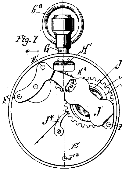 Stem Winding And Setting Watch. Used In Watch Number 1.  The Normal, Outward Position Is Winding. Push The Crown In And Turn To Set The Hands. When Released, The Crown Returns To The Winding Position.