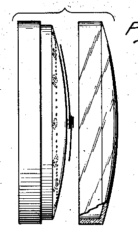 Wall Clock. "Distinguishing Features Of This Design Include A Convex Dial, Curved Hands, And A Convex Crystal Having A Cylindrical Portion Which Is Joined To The Clock Case."