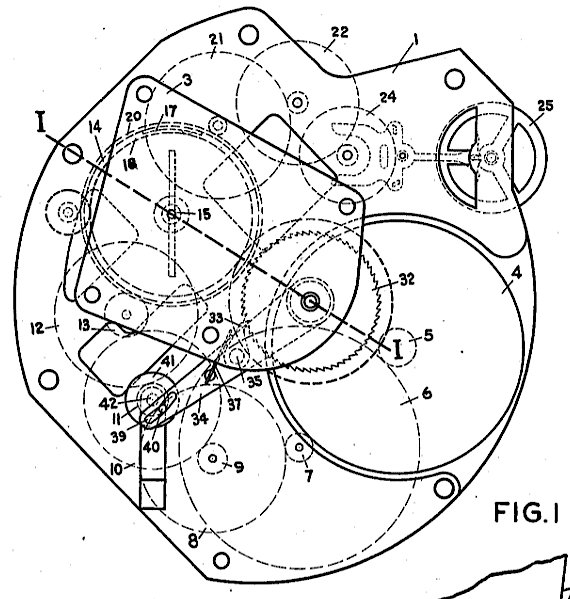 Clock And Timekeeping Means. The Motor Continuously Winds The Mainspring And Sets The Minute Hand Each Minute. If The Power Goes Out, The Mainspring Will Operate The Clock.