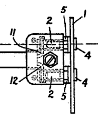 Electrical Attachment For Plug. A Two-piece Molded Plug Holds The Female Connectors, And The Round Pins With Hexagonal Base Portion Are Mounted On Insulating Material Which Is Fastened To The Clock.