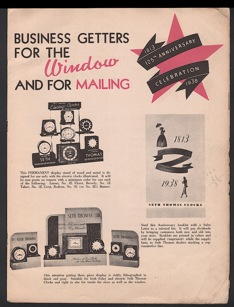 Seth Thomas Presents 1938 Clocks > 125th-5. 1937, Seth Thomas Catalog No. 800; Seth Thomas Clocks; Thomaston; Conn.; a Division of General Time Corporation; page 125th-5