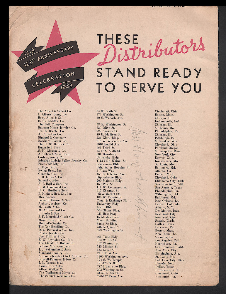 Seth Thomas Presents 1938 Clocks > 125th-8. 1937, Seth Thomas Catalog No. 800; Seth Thomas Clocks; Thomaston; Conn.; a Division of General Time Corporation; page 125th-8