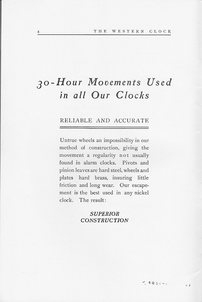 1902 Catalog, The Western Clock Mfg. Company; LaSalle; Illinois; U.S.A. > 4. 1902 Catalog, The Western Clock Mfg. Company; LaSalle; Illinois; U.S.A.; page 4