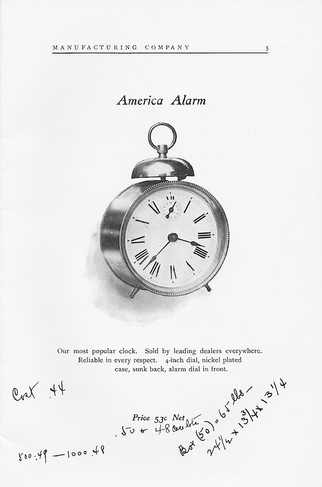 1902 Catalog, The Western Clock Mfg. Company; LaSalle; Illinois; U.S.A. > 5. 1902 Catalog, The Western Clock Mfg. Company; LaSalle; Illinois; U.S.A.; page 5