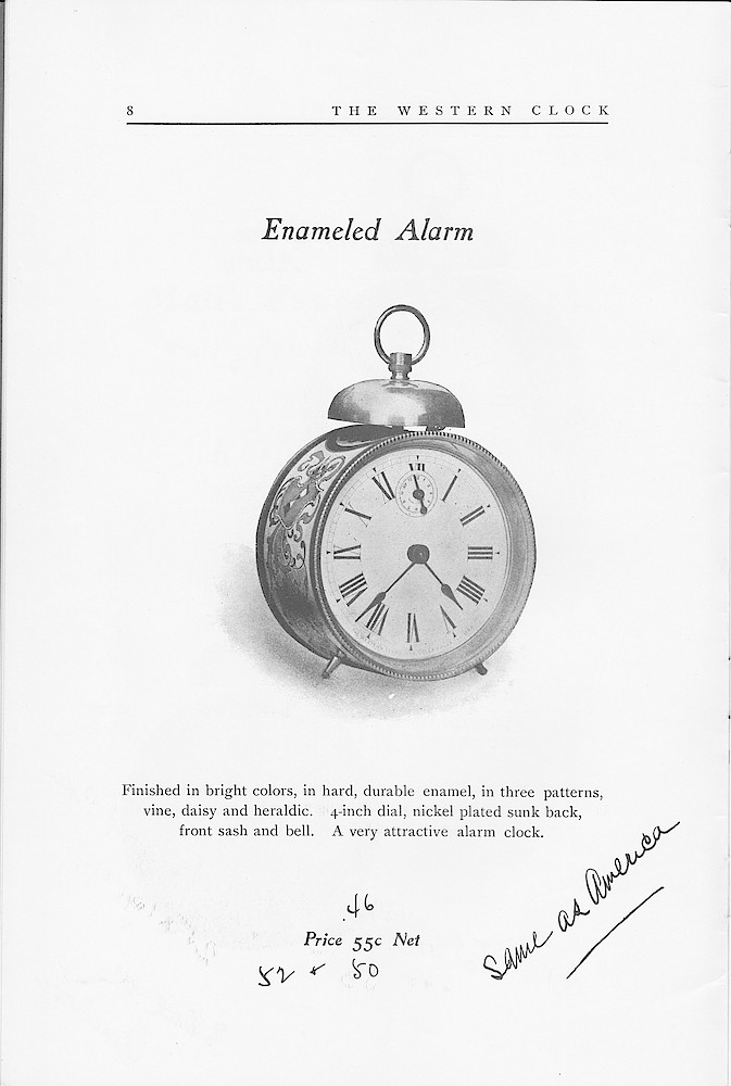1902 Catalog, The Western Clock Mfg. Company; LaSalle; Illinois; U.S.A. > 8. 1902 Catalog, The Western Clock Mfg. Company; LaSalle; Illinois; U.S.A.; page 8