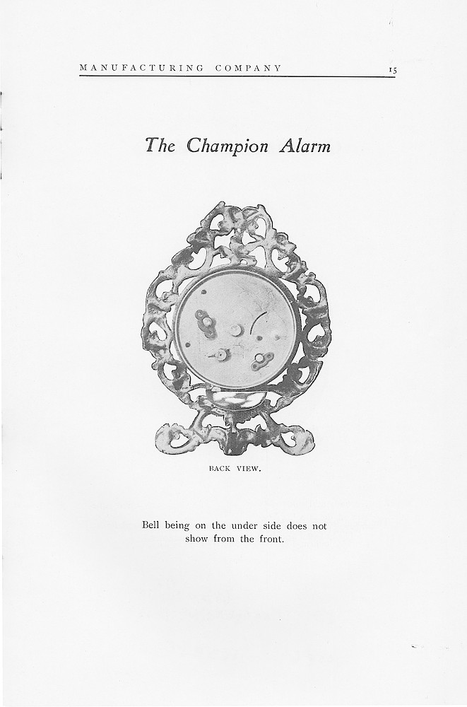1902 Catalog, The Western Clock Mfg. Company; LaSalle; Illinois; U.S.A. > 15. 1902 Catalog, The Western Clock Mfg. Company; LaSalle; Illinois; U.S.A.; page 15