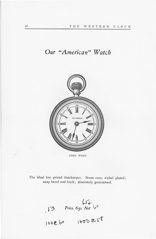 1902 Catalog, The Western Clock Mfg. Company; LaSalle; Illinois; U.S.A. > 16. 1902 Catalog, The Western Clock Mfg. Company; LaSalle; Illinois; U.S.A.; page 16