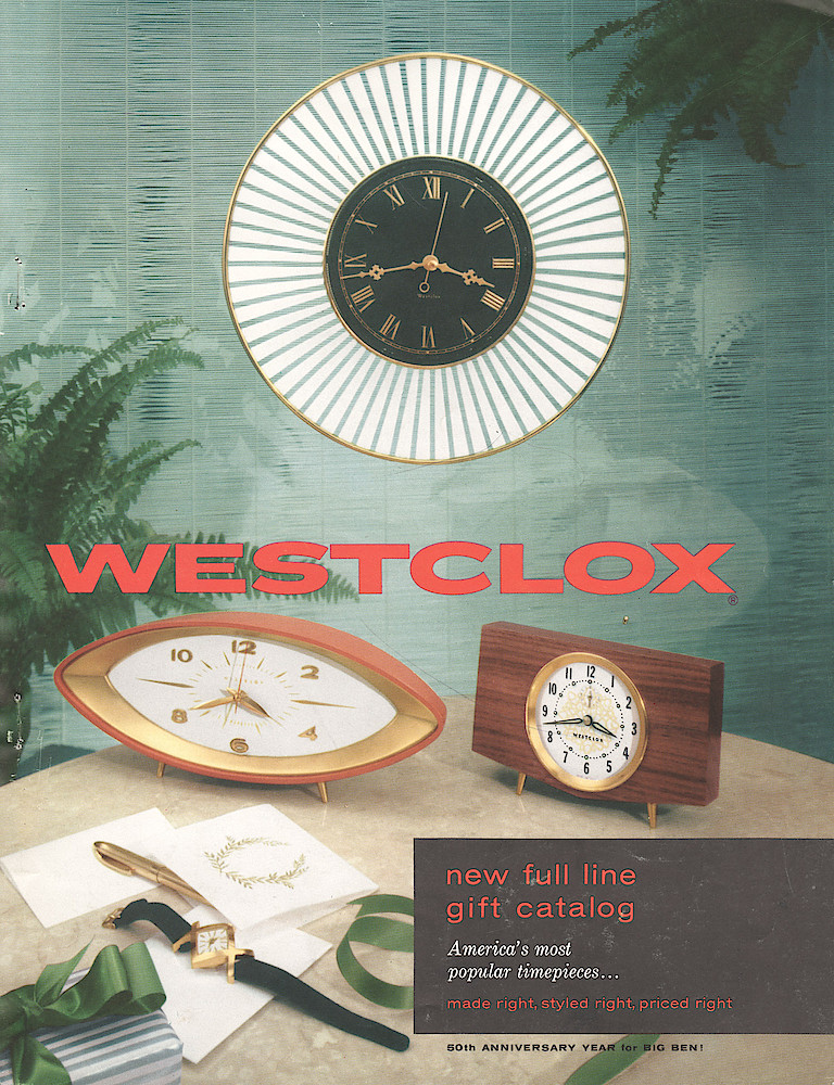 1958 Westclox Catalog; Westclox; La Salle; Illinois; Division of General Time Corporation > Front Cover. 1958 Westclox Catalog, Price Lists and Assortment Catalog; Westclox; La Salle; Illinois; Division of General Time Corporation; front cover