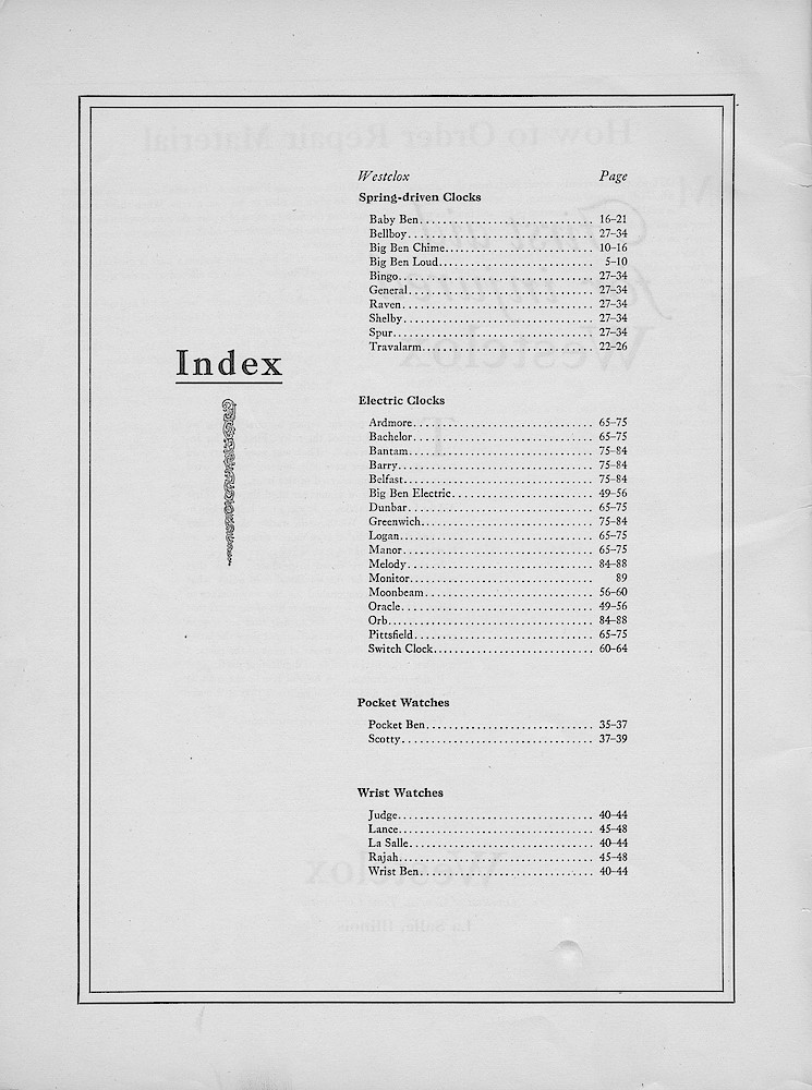 1950, First Aid for Injured Westclox; Westclox, Division of General Time Corporation, LaSalle, Illinois, USA > 2. 1950, First Aid for Injured Westclox; Westclox, Division of General Time Corporation, LaSalle, Illinois, USA; page 2