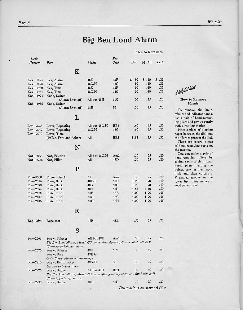 1950, First Aid for Injured Westclox; Westclox, Division of General Time Corporation, LaSalle, Illinois, USA > 8. 1950, First Aid for Injured Westclox; Westclox, Division of General Time Corporation, LaSalle, Illinois, USA; page 8