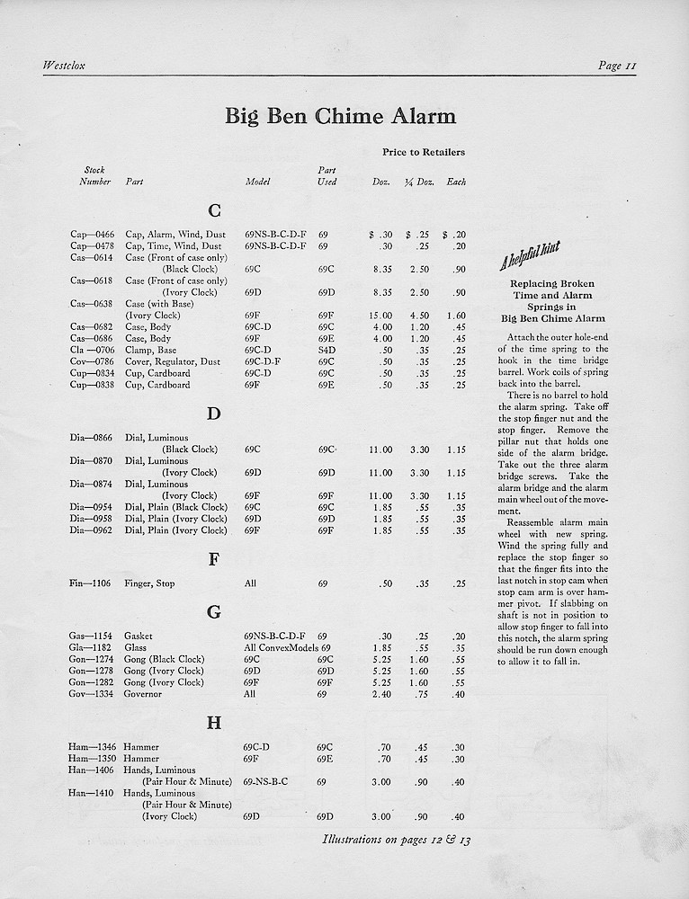 1950, First Aid for Injured Westclox; Westclox, Division of General Time Corporation, LaSalle, Illinois, USA > 11. 1950, First Aid for Injured Westclox; Westclox, Division of General Time Corporation, LaSalle, Illinois, USA; page 11